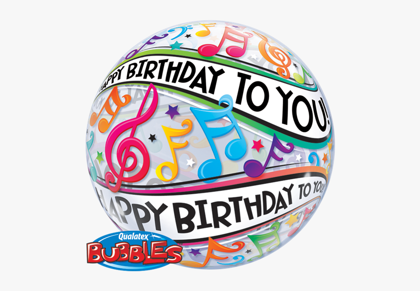 Bubbles Happy Birthday To You Music Notes - Happy Birthday 18 October, HD Png Download