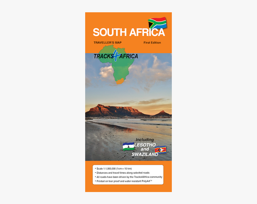 Tracks4africa Traveller Paper Map Of South Africa - Flyer, HD Png Download