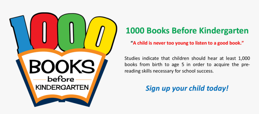 1000 Books Before Kindergarten Certificate , Png Download - Kindergarten, Transparent Png