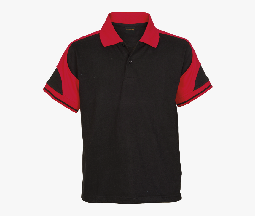 Kiddies Vector Golfer Black/red Size 5 To - Polo Shirt, HD Png Download