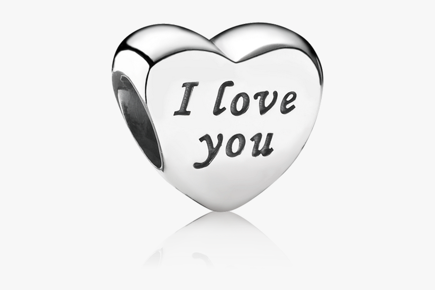 Words Of Love Engraved Heart Charm - Love You Pandora Charm, HD Png Download