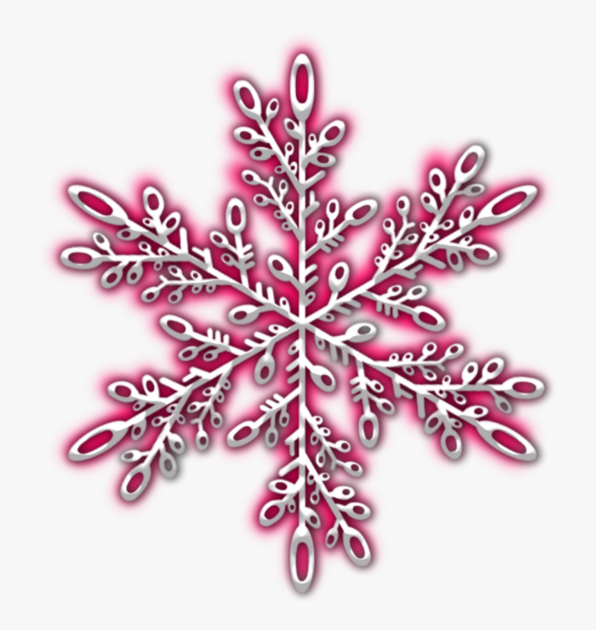 #neon #snow #snowflakes #snowflake #winter #geometric - Winter Snow Frame Png, Transparent Png