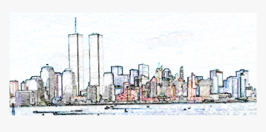 Wtc White Art Svg Clip Arts - World Trade Center Outline, HD Png Download