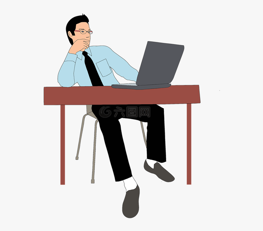 业务,桌面,领带 - Employé De Bureau Png, Transparent Png