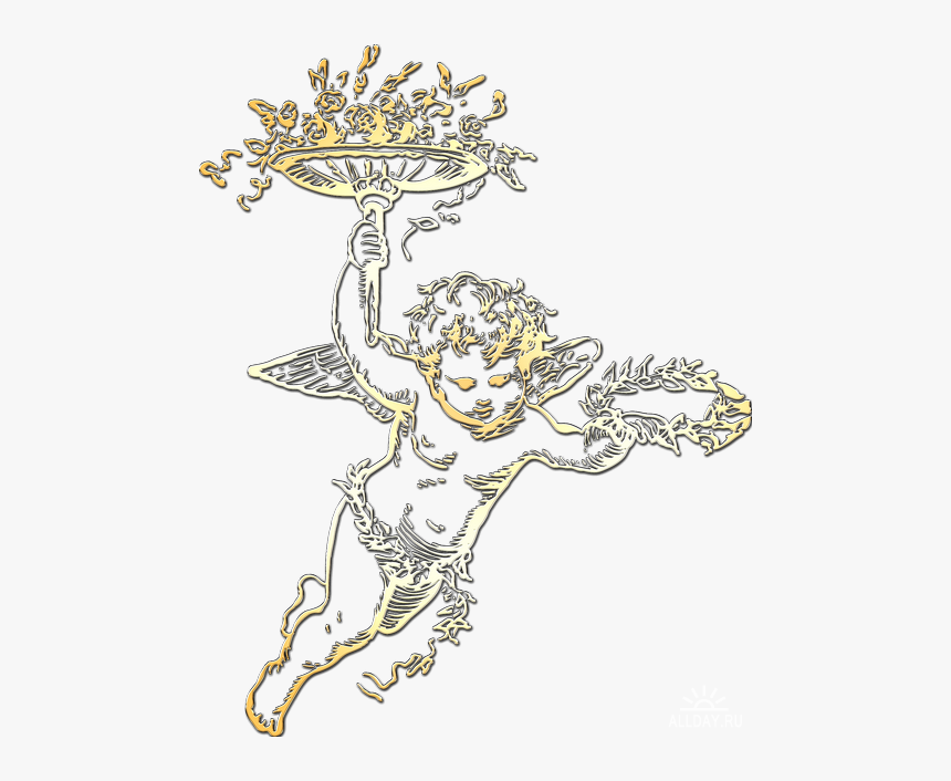 Decorative Gold Line Png, Transparent Png