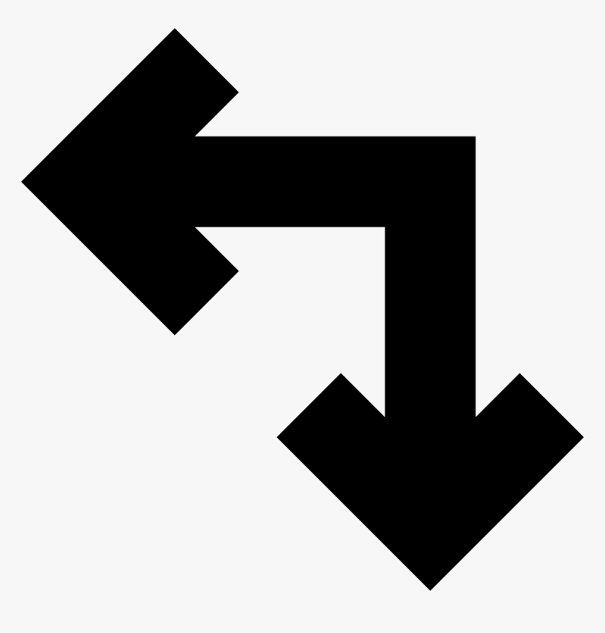 Two United Arrows In Straight Angle Pointing Left And - Dos Flechas Unidas, HD Png Download