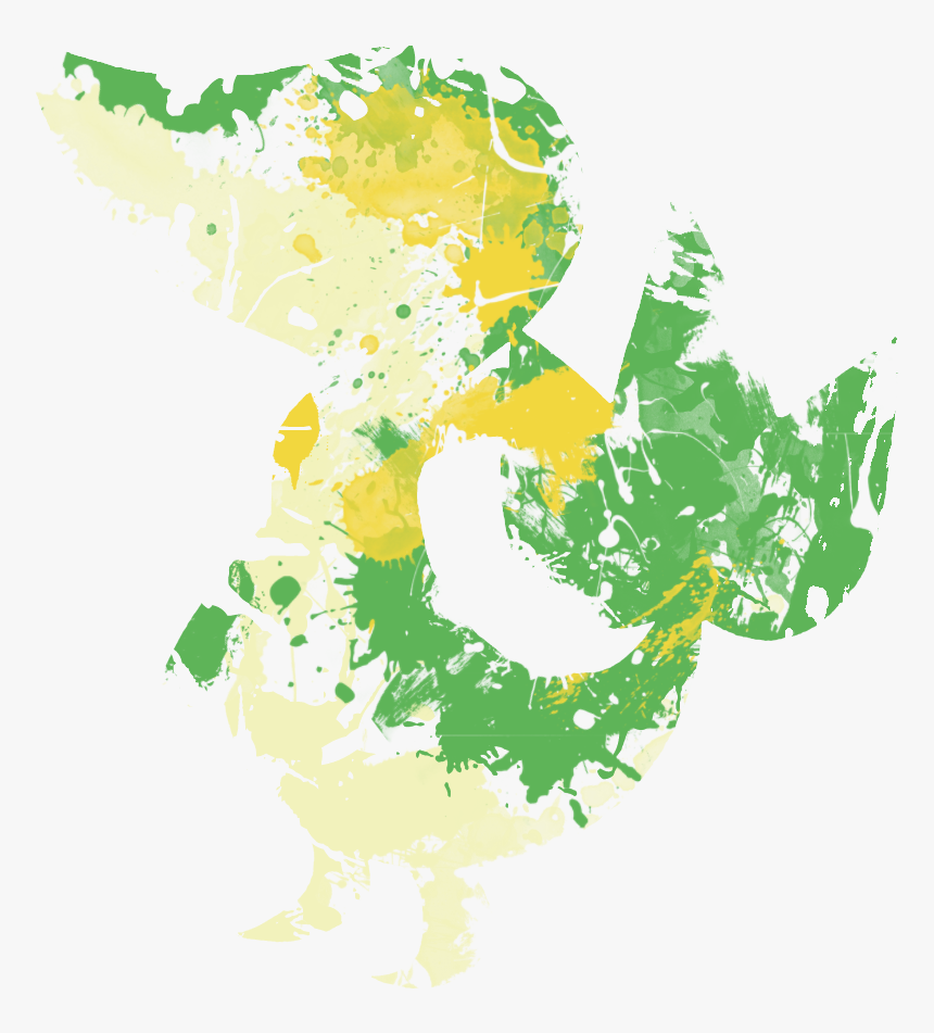 More Like Raichu Paint Splatter Graphics By Hollyshobbies - Green And Yellow Paint Splat Png, Transparent Png