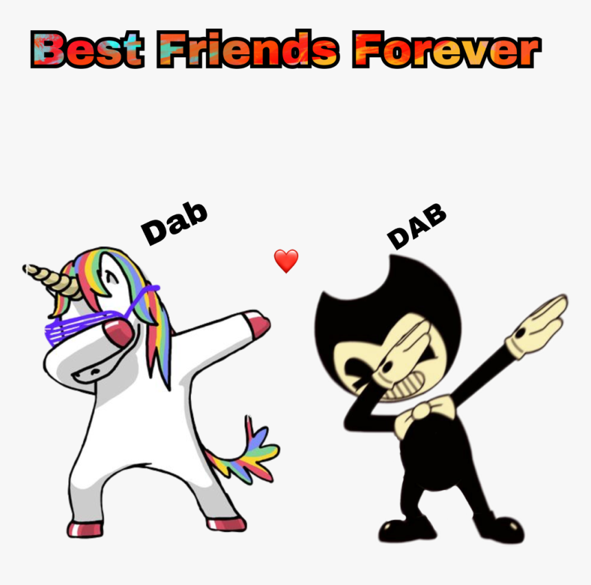 #dab #heart #bffsforever #bendyandtheinkmachine #unicorn - Bendy And The Ink Machine Dab, HD Png Download