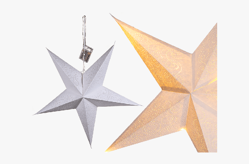Light up white paper christmas star with led battery lights