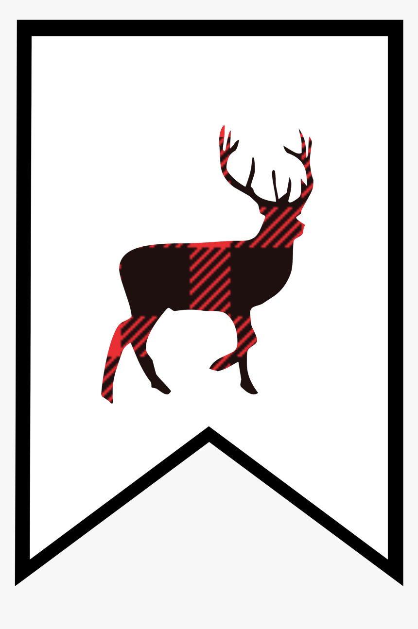 Silhouette Of A Reindeer, HD Png Download