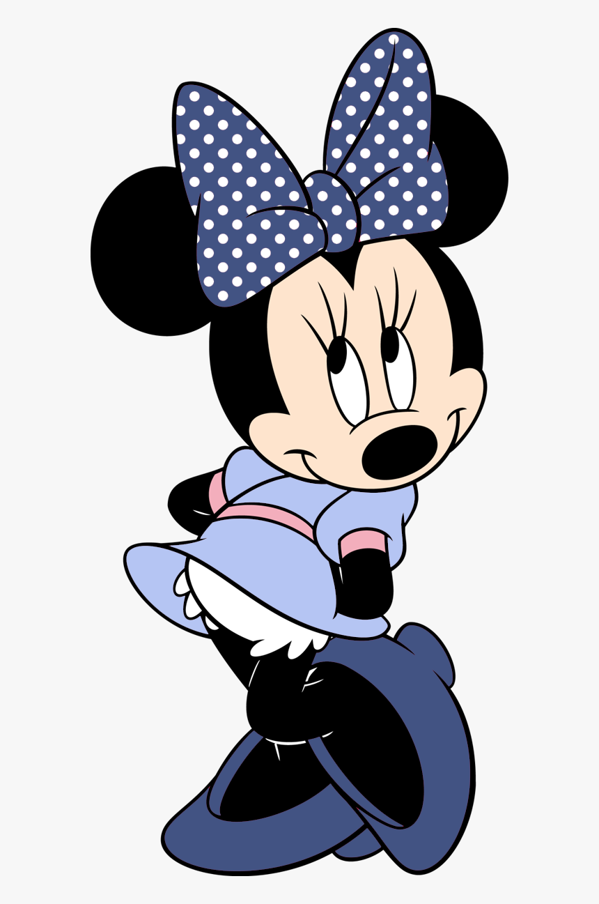 Blue Mouse Minnie Preto With Suit Clipart Mickey Festa - Purple Minnie Mouse Clipart, HD Png Download