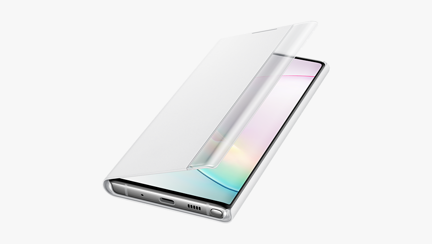 Galaxy Note 10+ Clear View Cover White, HD Png Download
