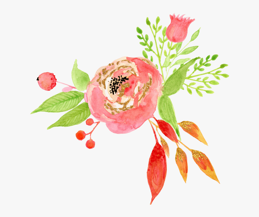 中国风荷花水彩画 - Flower Pattern Png High Resolution, Transparent Png