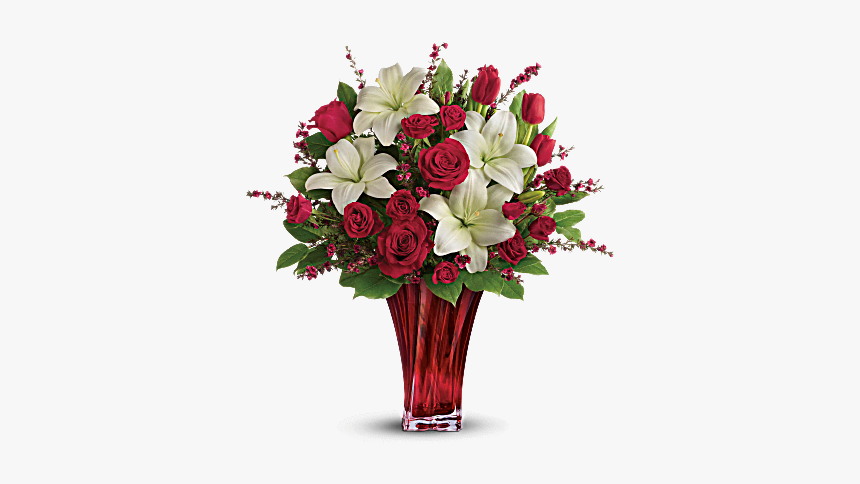 Beautiful Flower Vase With Flowers Png, Transparent Png