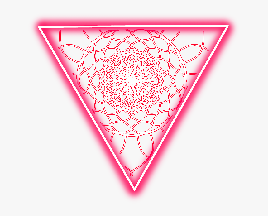 #neon #triangle #freetoedit #geometric #trigon #frame - Triangle, HD Png Download