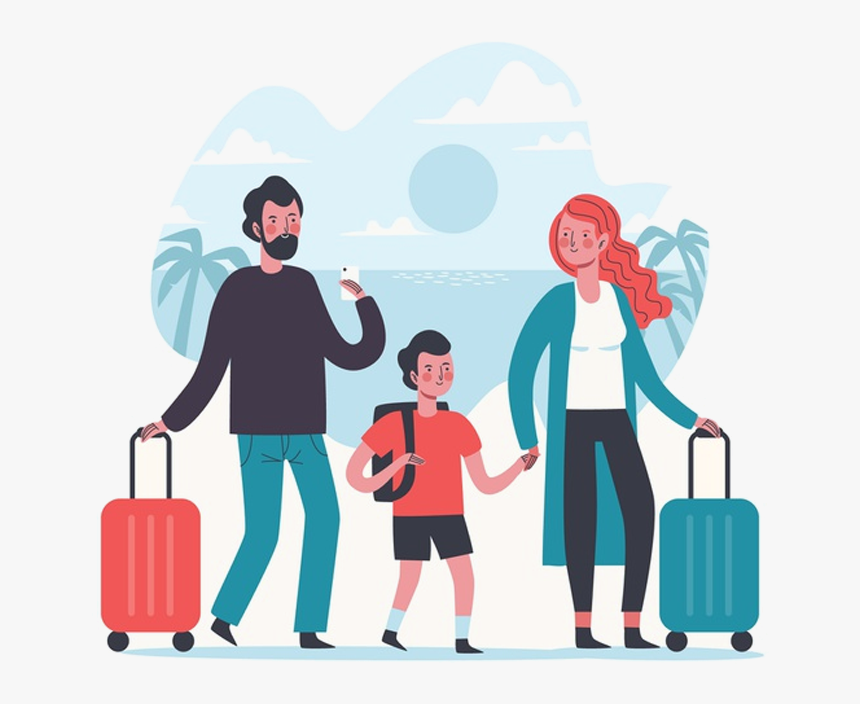 Service - Family Travel Vector, HD Png Download