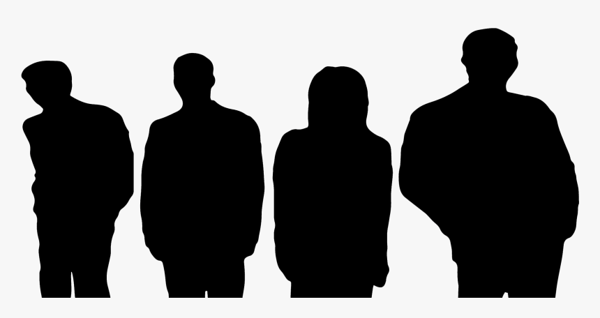 Four Guys Silhouette - Silhouette, HD Png Download
