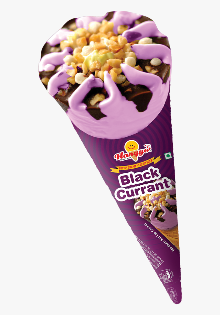 Black Currant Ice Cream Cone, HD Png Download