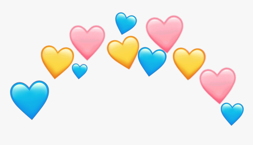 #panpride #pansexual #lgbtqheart Crown #pinkheartcrown - Pansexual Hearts Crown Trandparent, HD Png Download