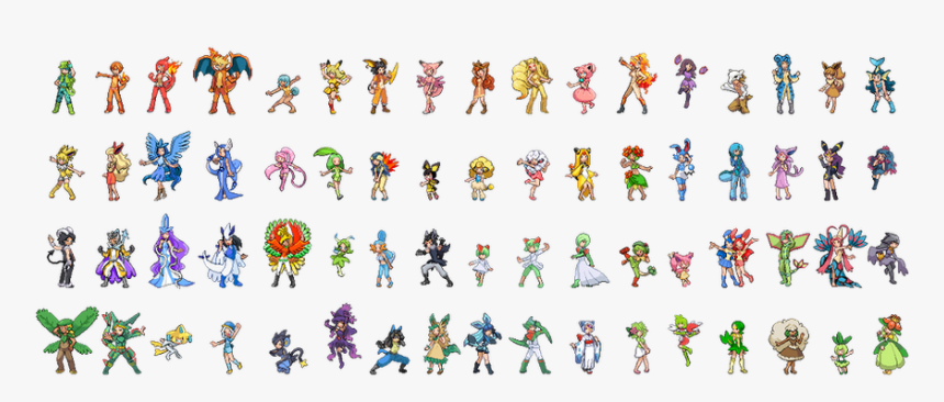 Pokemon Gijinka Sprites, HD Png Download