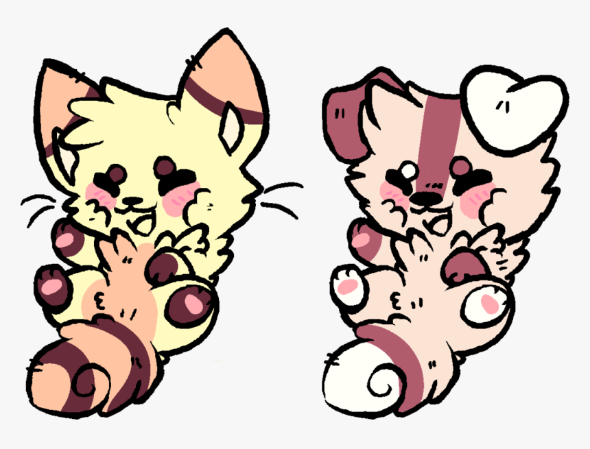 Kawaii And Adopts Open - Puppy And Kitten Art, HD Png Download