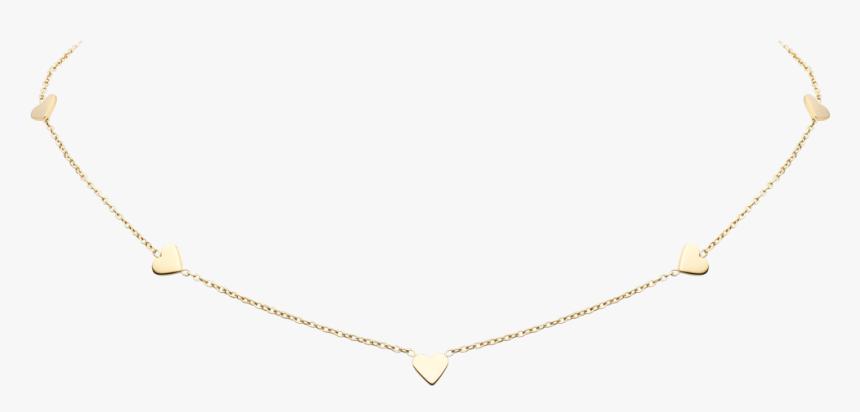Gold Multi Heart Necklace, HD Png Download
