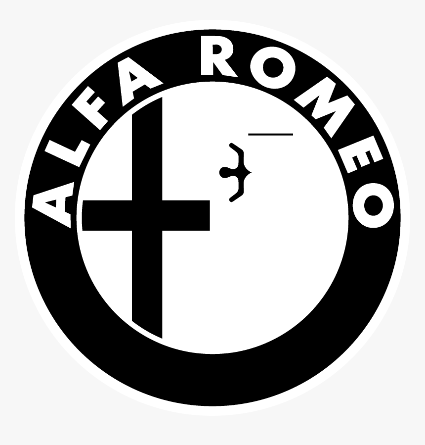 Alfa Romeo Logo Black And White - Circle, HD Png Download