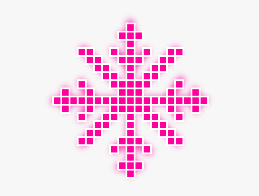 #neon #snow #snowflakes #christmas #snowflake #pixel - Tile Moroccan Pattern Texture, HD Png Download