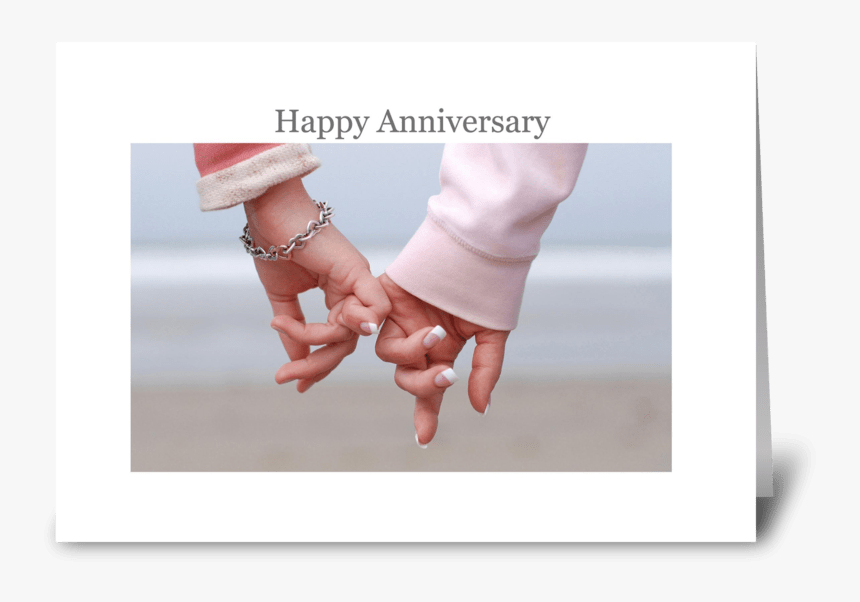 Happy Anniversary Greeting Card - Holding Hands, HD Png Download