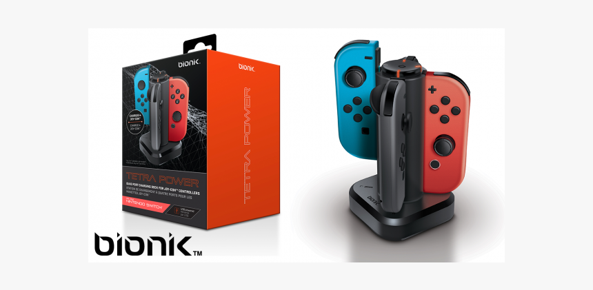Carregador Joy Con Tetra Power Bionik Nintendo Switch - Video Game Console, HD Png Download