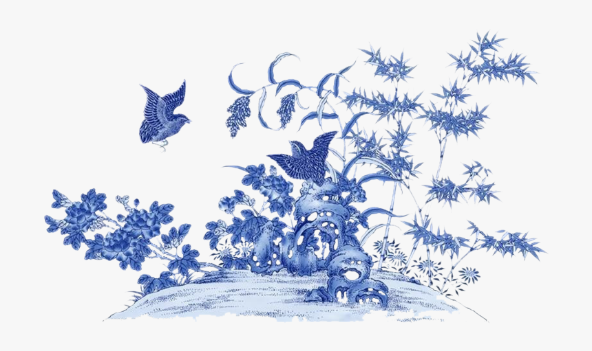 免抠图png格式唯美青花艺术图案 - Blue Pottery Motifs Designs Png, Transparent Png
