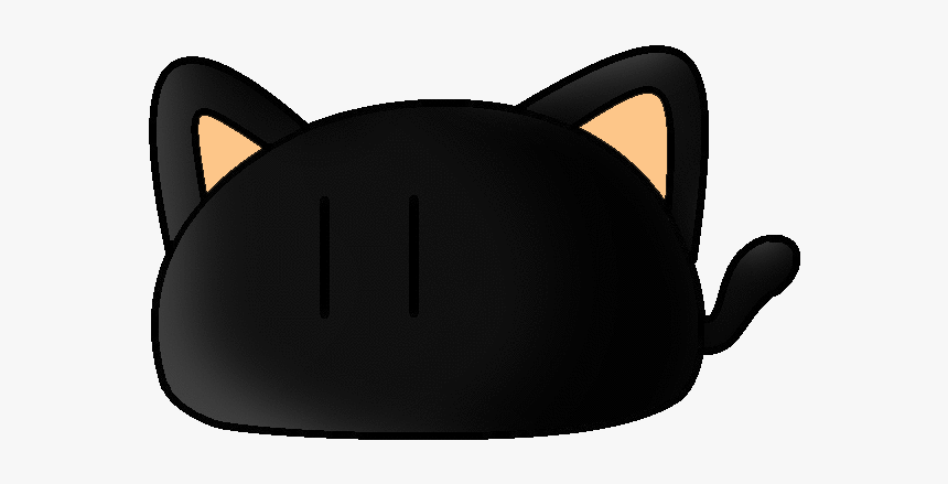 Clipart Cat Gif Black Sticker For Ios Android Giphy - Animated Black Cat Gif, HD Png Download