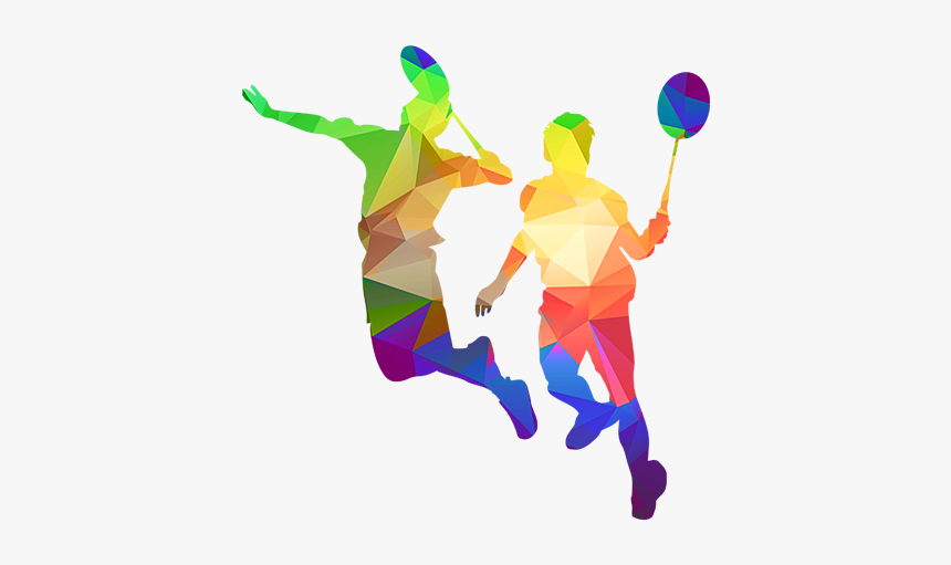 Sport Silhouette Figures Png Download - Badminton, Transparent Png