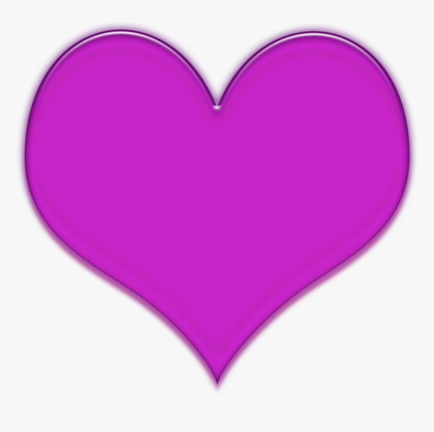 Purple Heart Violet Emoji Orchid - Clipart Purple Heart, HD Png Download