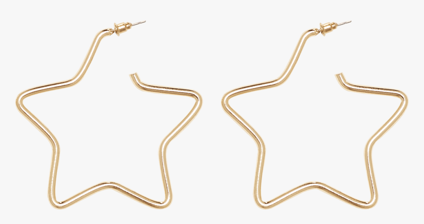 Star Earrings In Colour Gold Earth - Earrings, HD Png Download