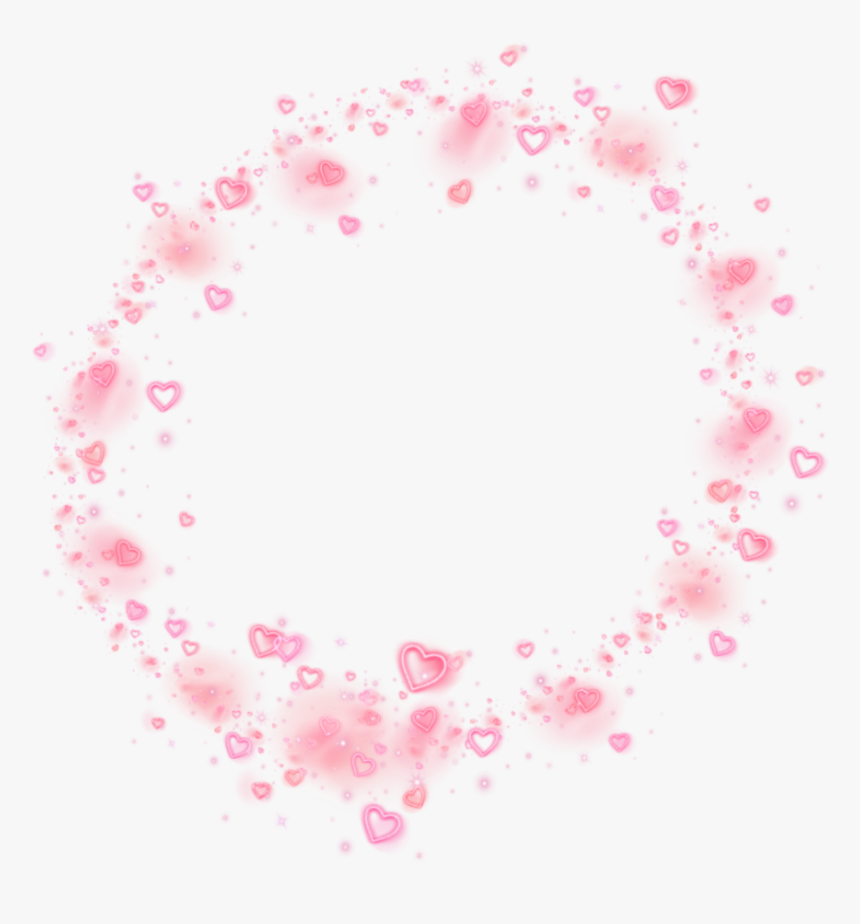 #neon #hearts #halo #angel #portal #crown #emoji #effect - Circle, HD Png Download