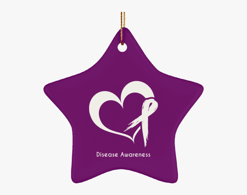 Customisable Heart Ribbon Ceramic Star Ornament - Nurse Christmas, HD Png Download