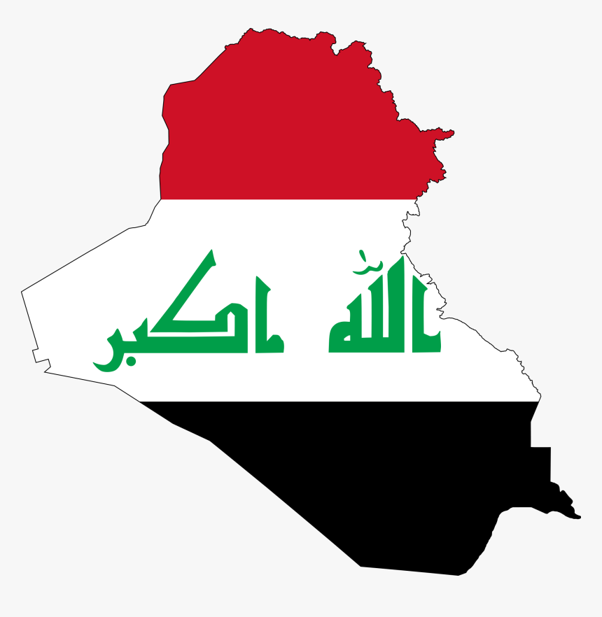 Iraq Flag Map Large Map - Iraq Flag Map, HD Png Download
