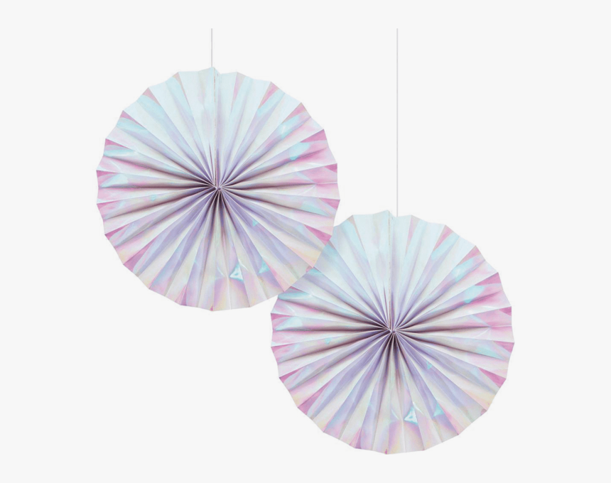 Iridescenty Paper Fans - Hand Fan, HD Png Download