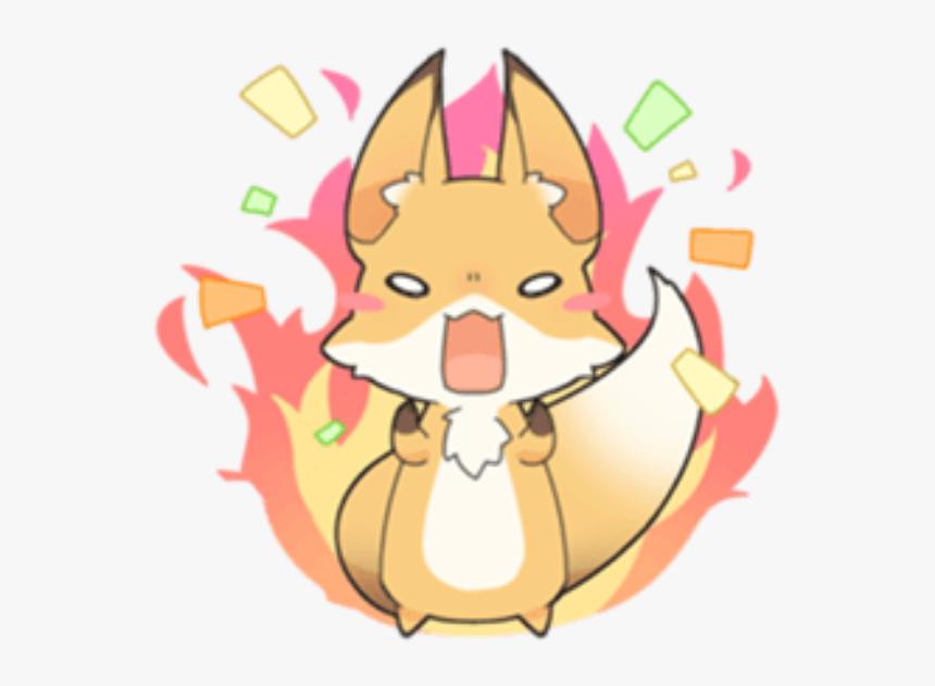 #fox #edit #overlay #png #cute #kawaii - Sticker Girly Fox Line, Transparent Png