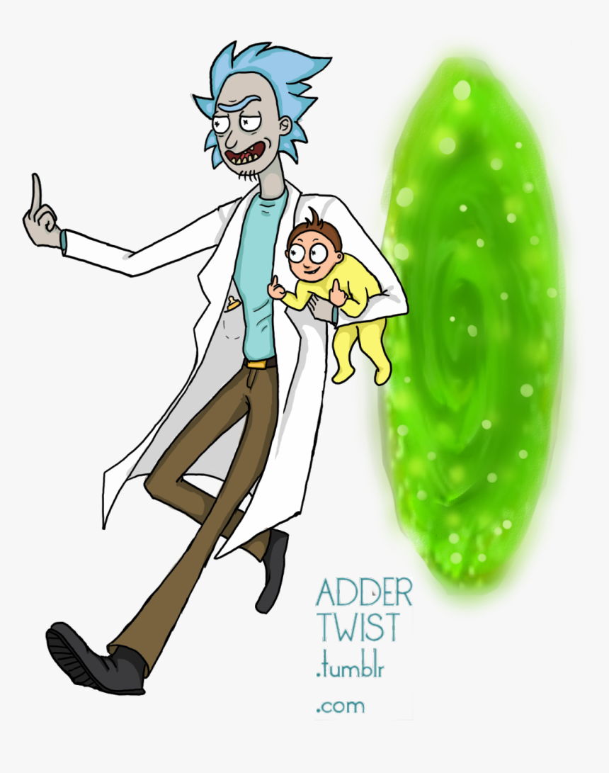 “@rickandmortybykat Commissioned Me To Do A Picture - Cartoon, HD Png Download