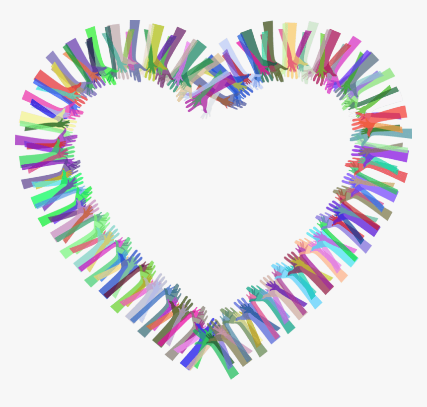 Colorful Hands Created Hearts - תעבירו את זה הלאה, HD Png Download