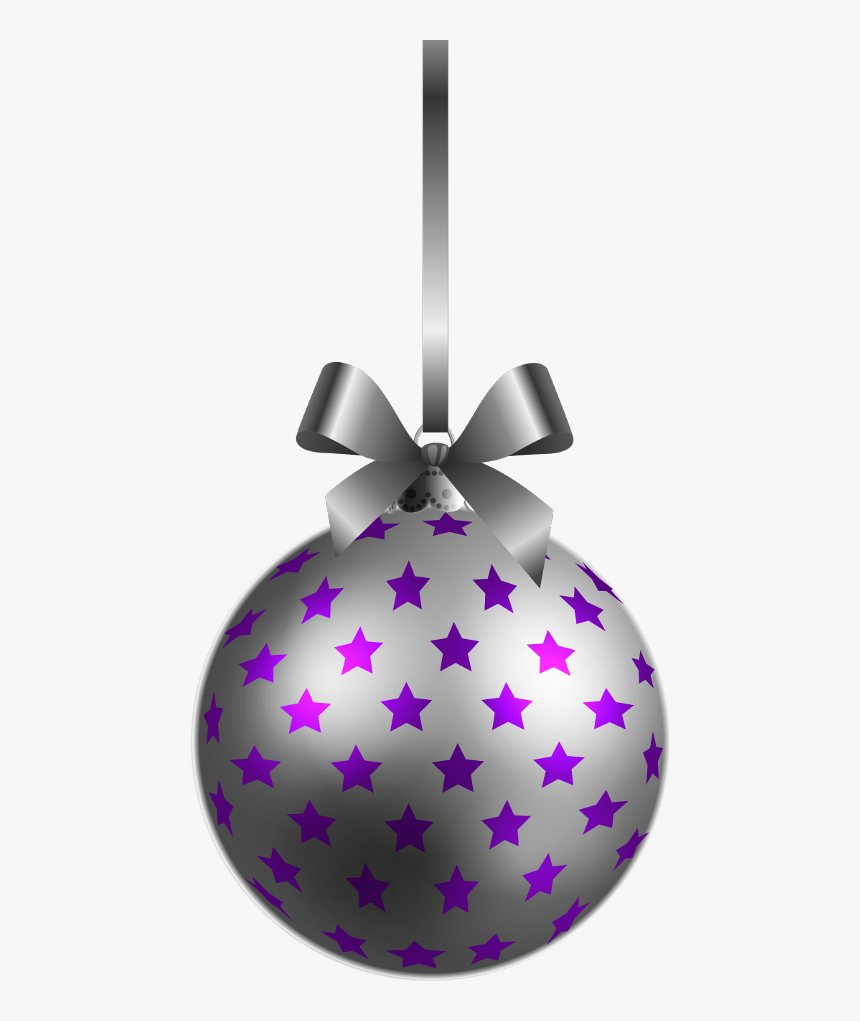 Silver Christmas Tree Decorations Clipart, HD Png Download