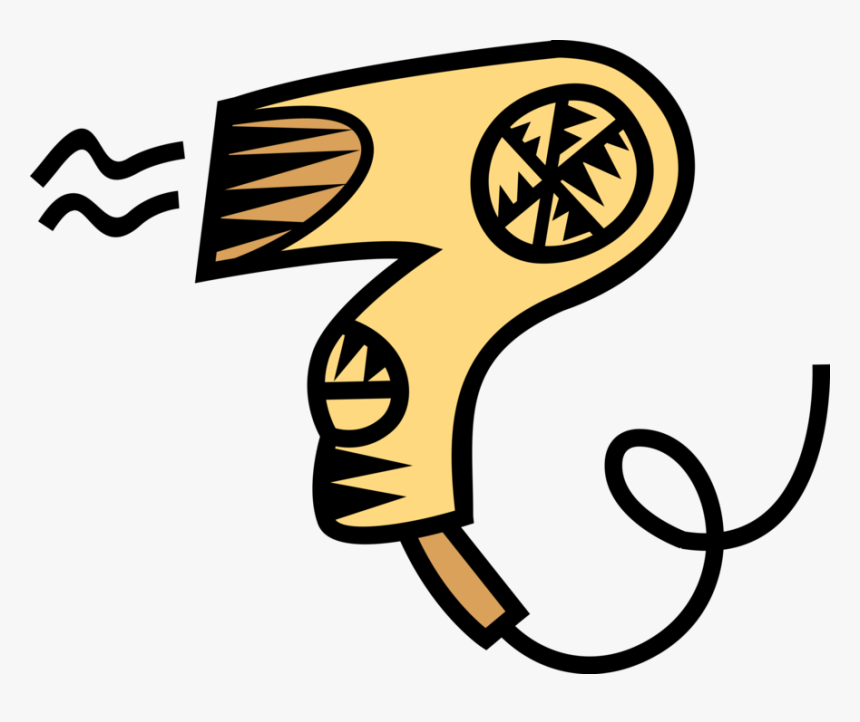 Portable Hair Or Vector Image Illustration Of - Blow Dryer Clip Art, HD Png Download