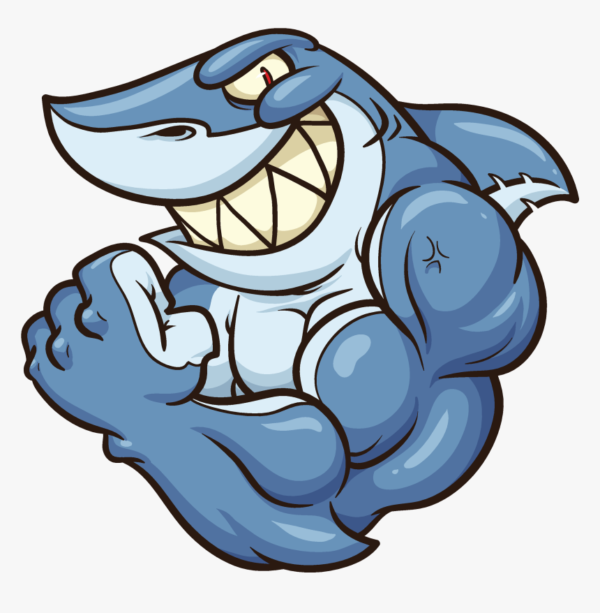 Cartoon Shark Mascot, HD Png Download