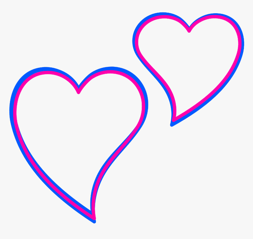 #neon #freetoedit #heart #frame #frames #border #borders - Heart, HD Png Download