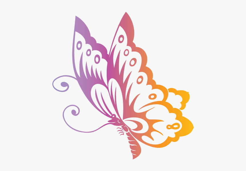 Butterfly Pink Png Logo, Transparent Png