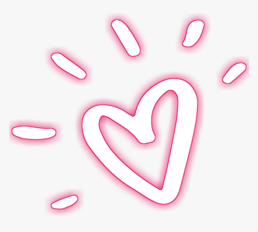 #neon #neonedit #neonred #hearts #heart #neonhearts - Heart, HD Png Download