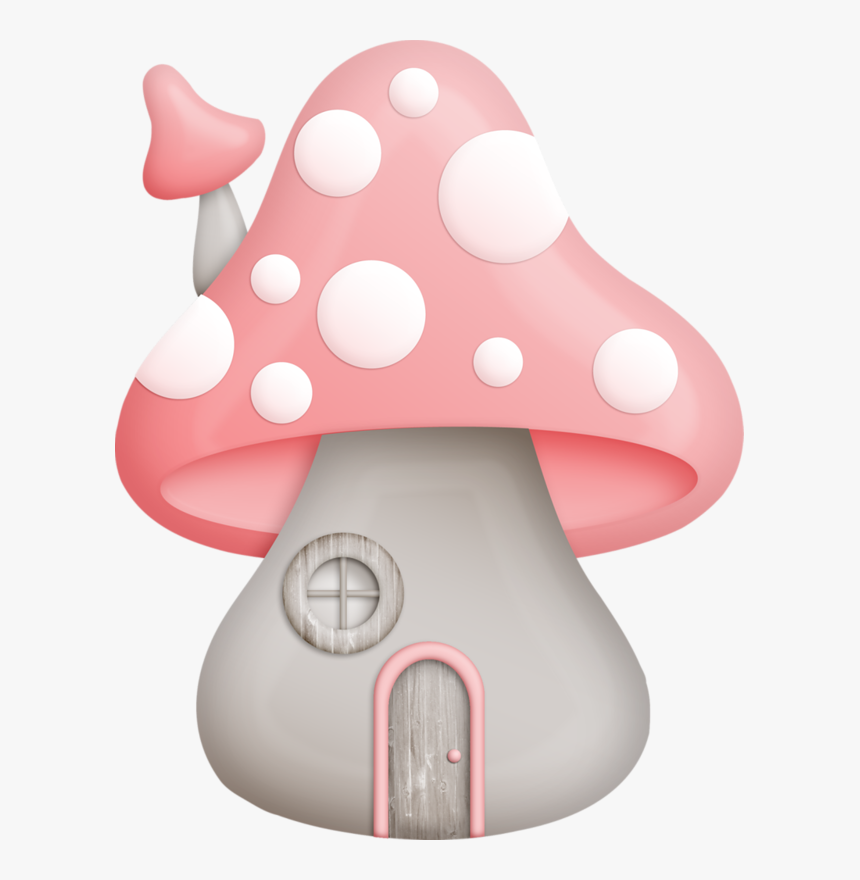 Pink Mushroom House Clipart, HD Png Download