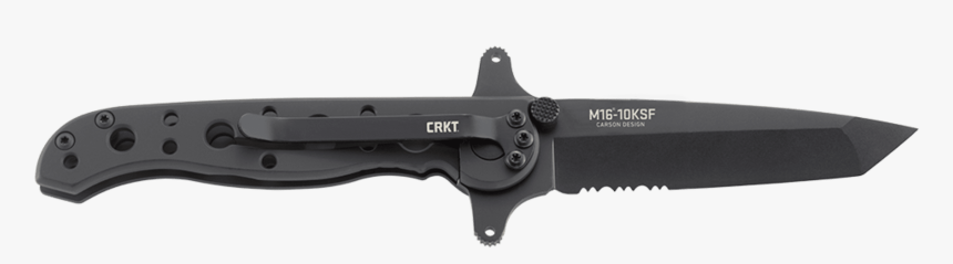 10ksf Tanto Black With Triple Point™ Serrations Stainless - Crkt M16 Tanto, HD Png Download